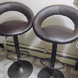  2 Bar Stools Adjustable 