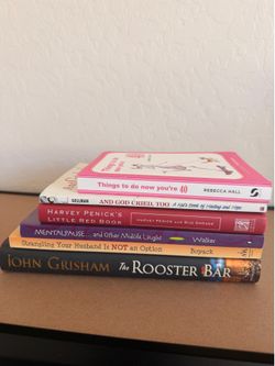 Fiction & Novelty Humor Book Lot (6 Books) – John Grisham, Harvey Penick, Fun Gifts