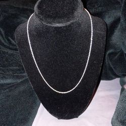 Sterling Silver Rope Chain Necklace 18in