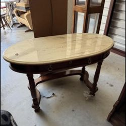 Marble Top End Table