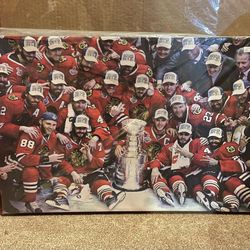 Chicago Blackhawks 2015 Stanley Cup Team Canvas 