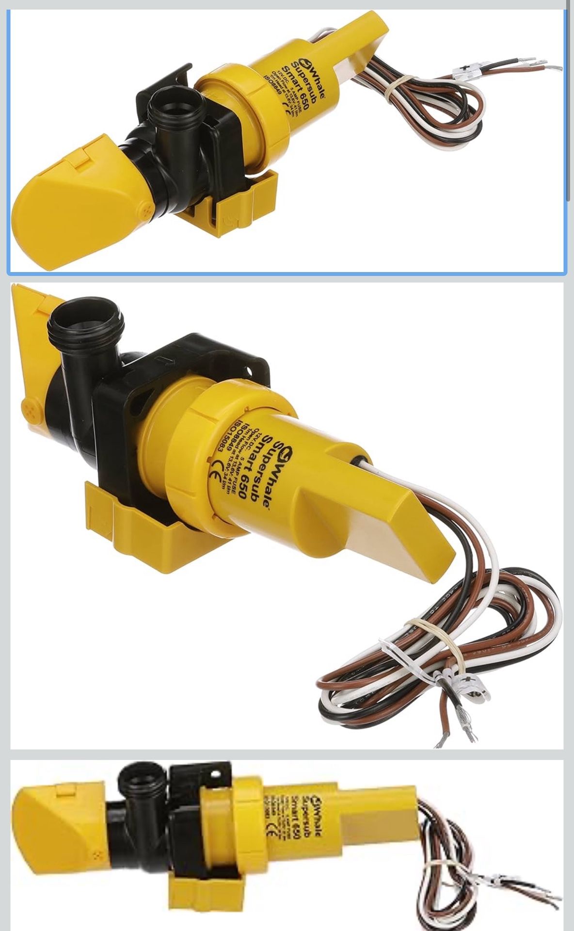 Whale Supersub Smart Electric Bilge Pump - for Fresh or Salt Water Use