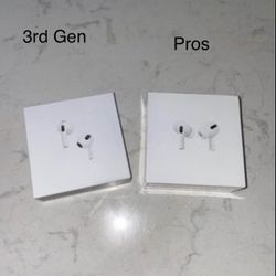 Apple AirPods 3rd Gen and Pros