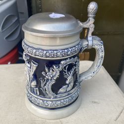 Vintage Zum Wohlsein! West Germany Lidded Stein 