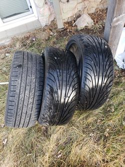 3 tires 80% good condition