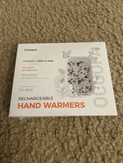 D11 rechargeable hand warmers floral design