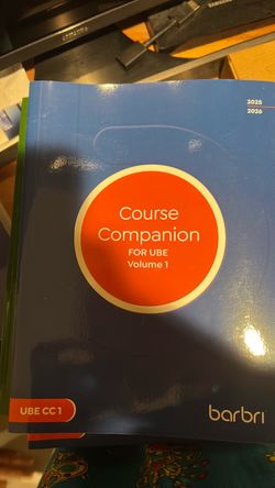 Barbri UBE Course Companion Volume 1 2025-2026
