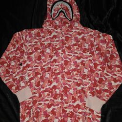 BAPE Shark ABC Camo Full Zip Hoodie, Pink, Sizes L & XL