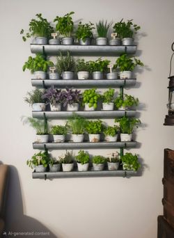 Five Tier Metal Wall Shelf/Planter