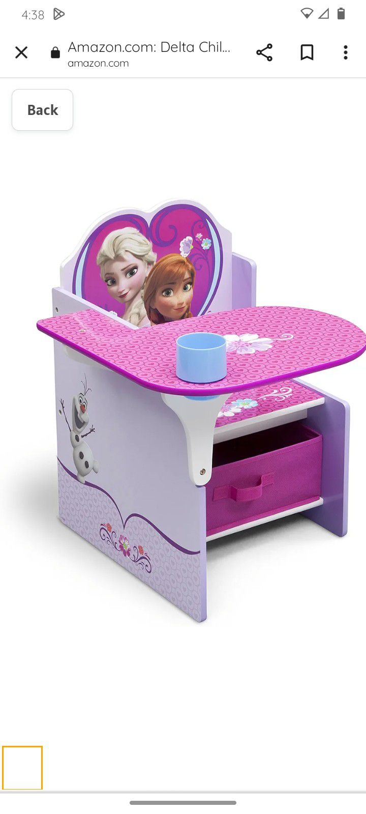 Disney Frozen Chair Desk