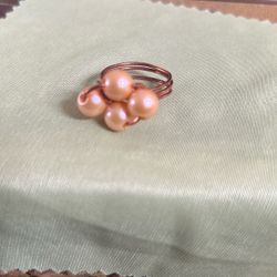 Copper Ring With Pearl