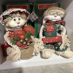 Vintage Mr And Mrs Snowman 