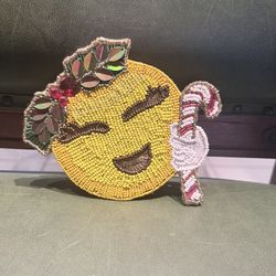 Kim Seybert Merry Emojis beaded coasters Set Of 4