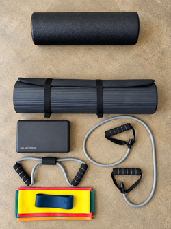 Yoga & Pilates Fitness Bundle — Mat, Foam Roller & Resistance Bands