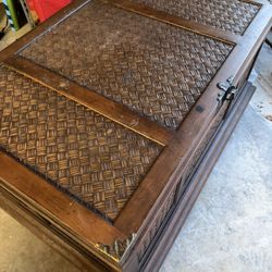 Vintage Wood Trunk 