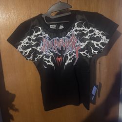 Civil Regime x Marvel Baby Tee Womens Medium Black Spiderman And Me Zombies