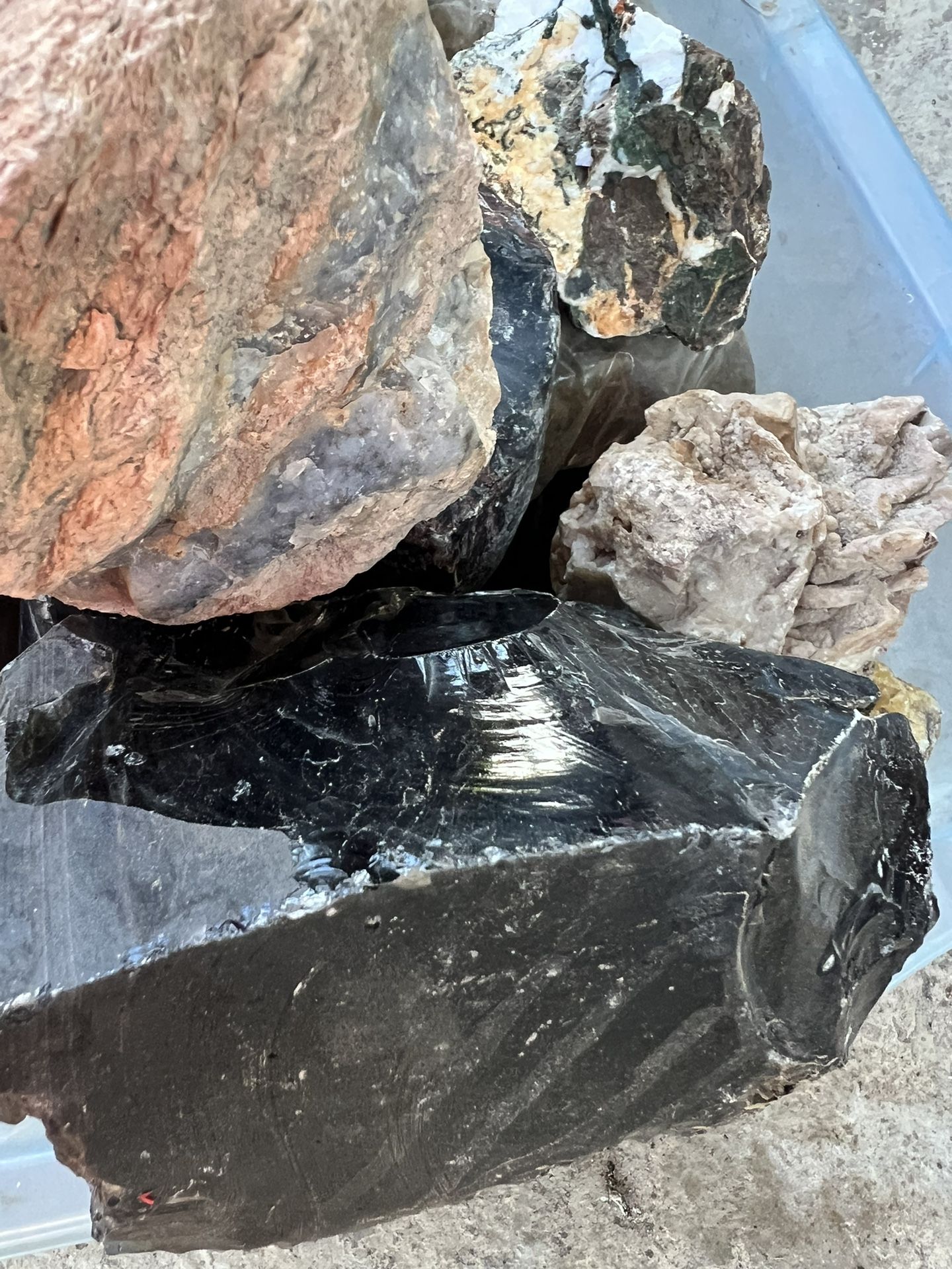 Various Crystals Large And Small