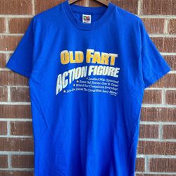 Old Fart Action Figure Funny Comical Vintage T-shirt