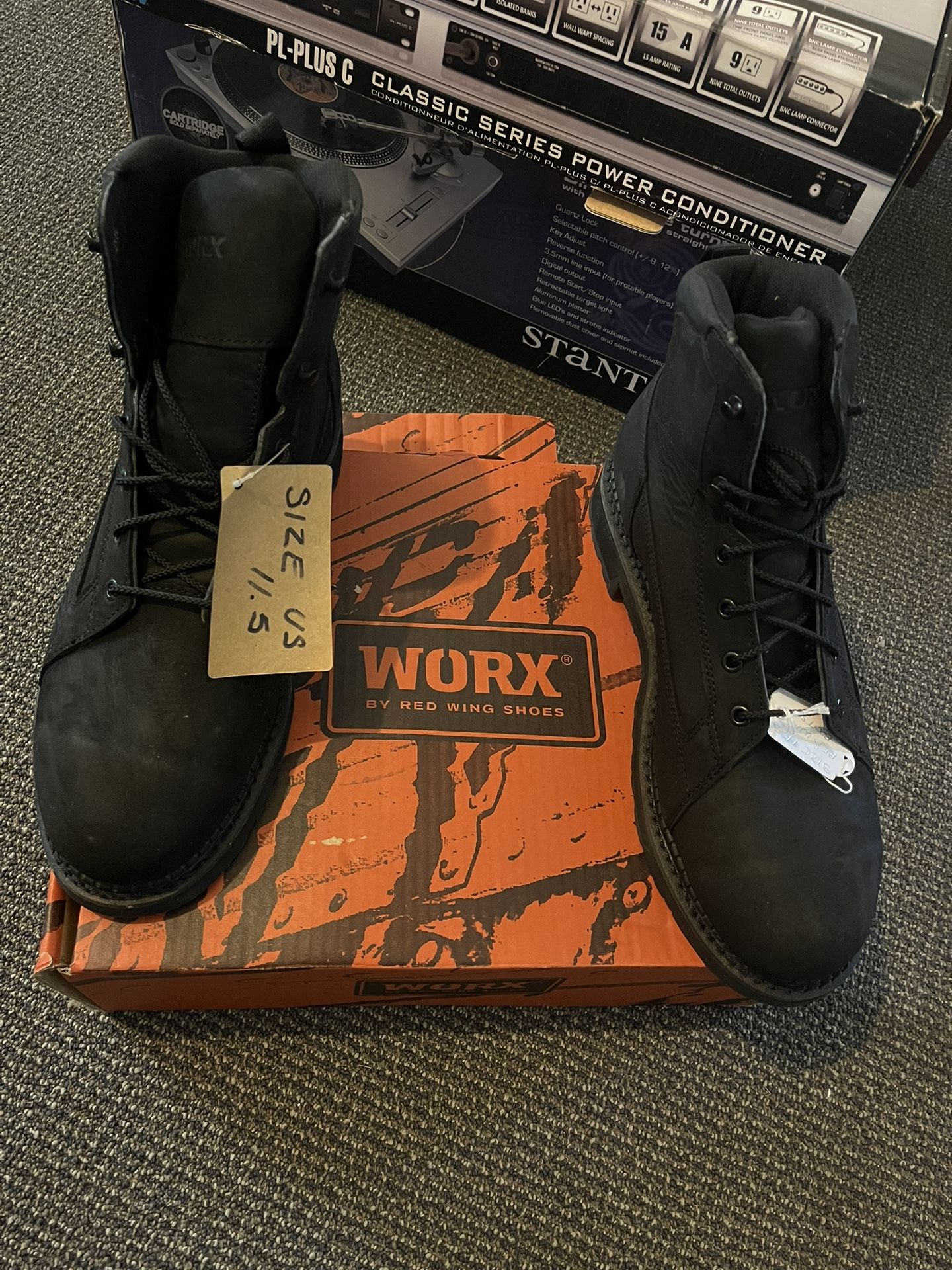 WORX WORK BOOTS SIZE 11.5”