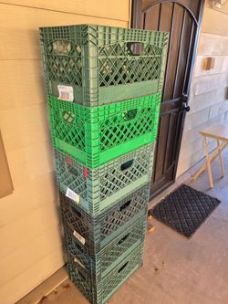Milk crates $8 each