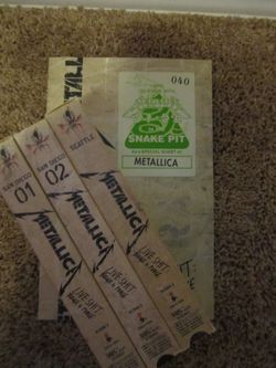 Metallica Collector series VHS Tapes Special Guest on stage collector’s book!