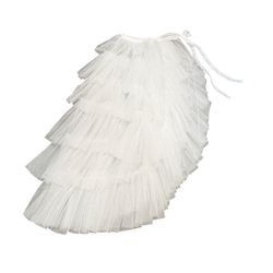 Designer Brand White Layered Tulle Skirt Half Covered 