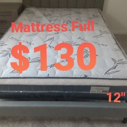 ⭐Mattress 12" Inches tall
Pillow top⭐
🔹️Queen $150
🔹️Full $130
🔹️Twin $120
🔹️King $260
🔹️Cal King$260
🚛Delivery available $20🚛 