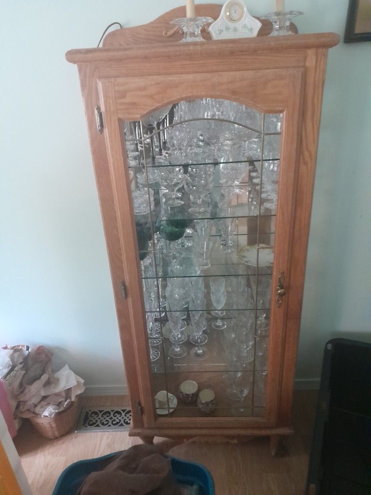 Oak Antique Replica Cabinet