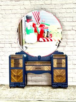 Vintage Dressing Table With Stool. 