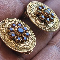 ANTIQUE Women's Sparkling Clip-On Earrings 