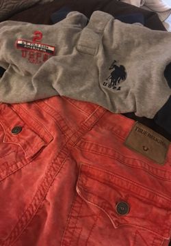 True religion shorts size 28 Nd USpa polo shirt