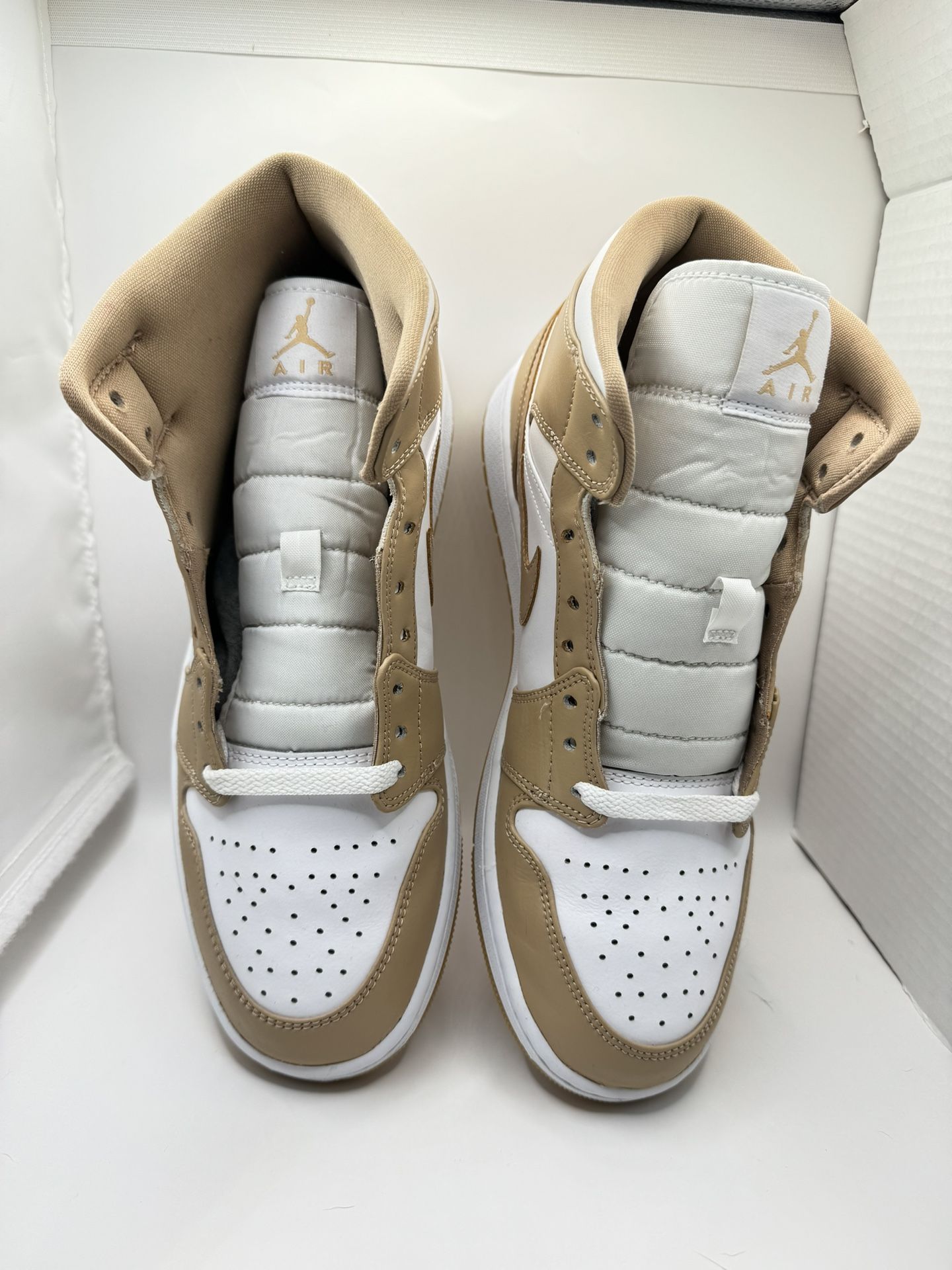 Air Jordan 1 Mid Hemp (554724 271) Tan Gum White Authentic  display picture 3
