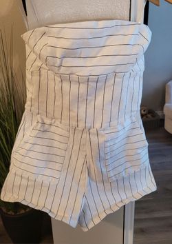 Strapless Denim Romper Size L