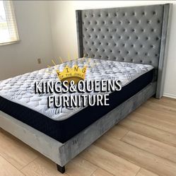 New Queen Bed Frame With Mattress 