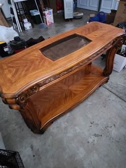 Carved credenza