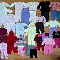 40-Piece, 6/9 Months Girls, Autumn, Winter, or Spring Outfits