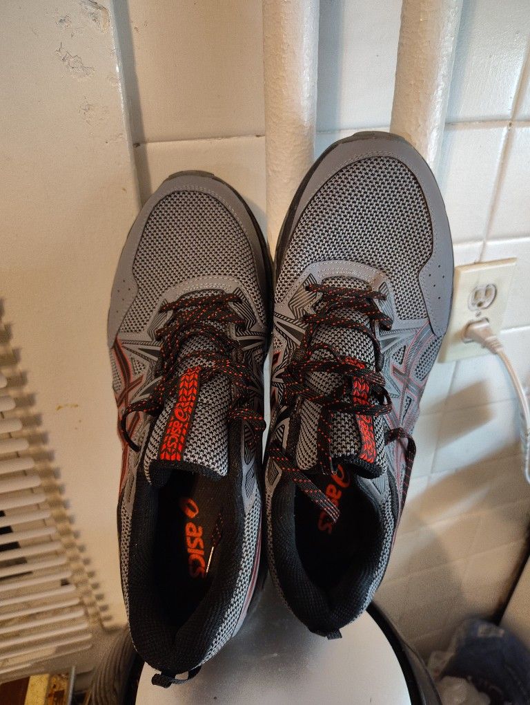 Men's Size 12 Sketchers Dress Slip Ons And Asics Tennis Shoe