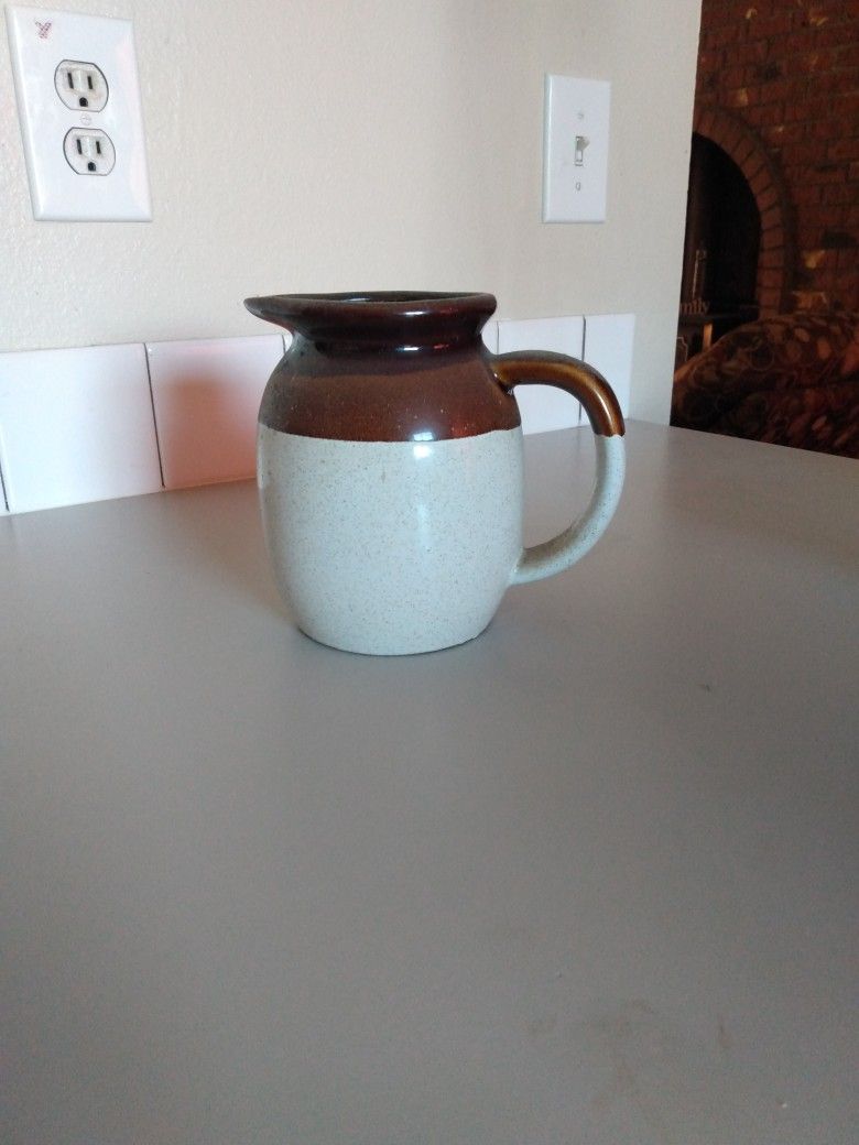 Brown Vintage Pottery Pitcher
