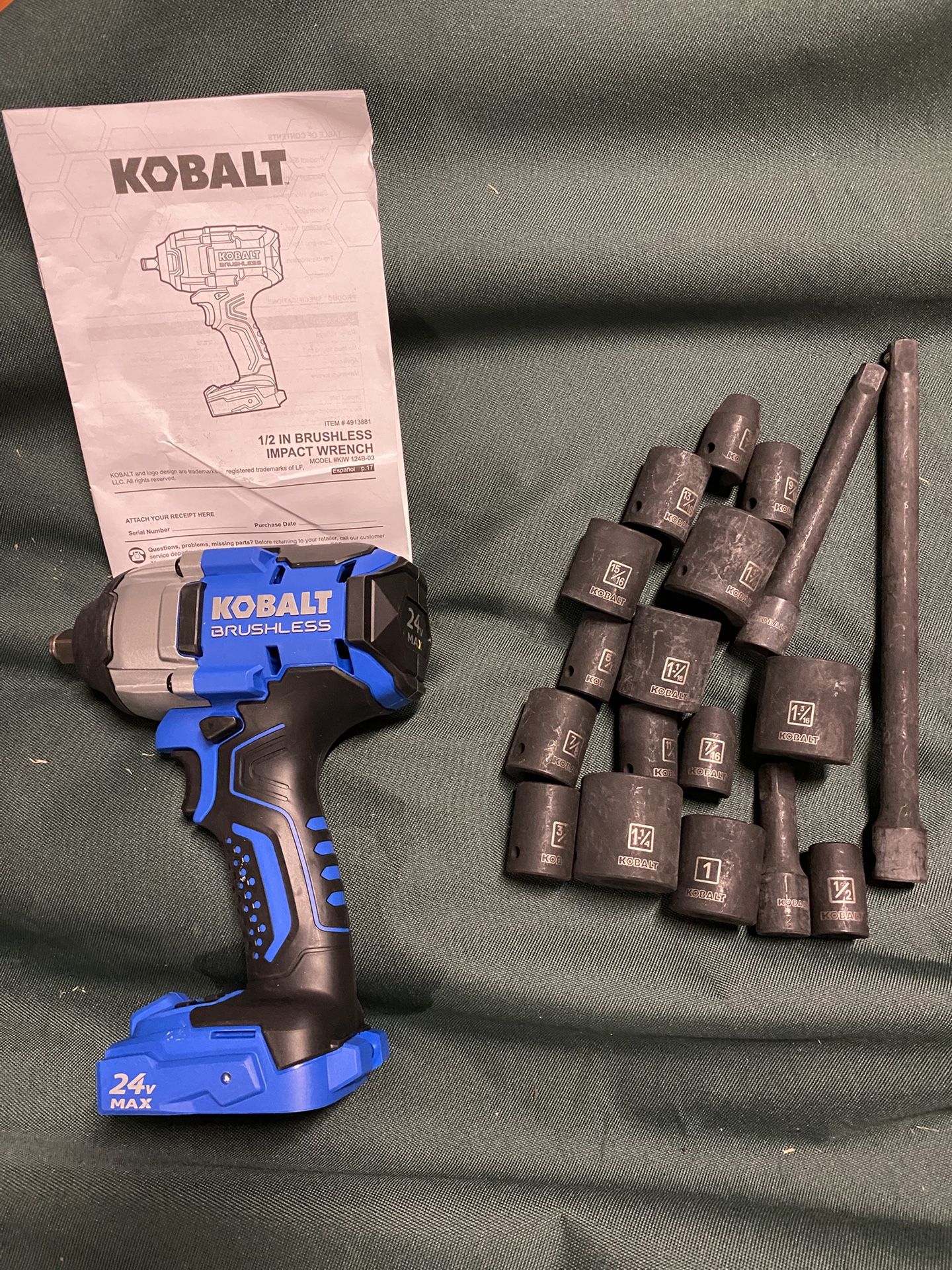 Kobalt 24-volt Variable Speed Brushless 1/2-in Drive Cordless Impact Wrench