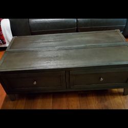 MOVING SALE - Dark Brown Ashley Furniture Coffee Table With Storage 
