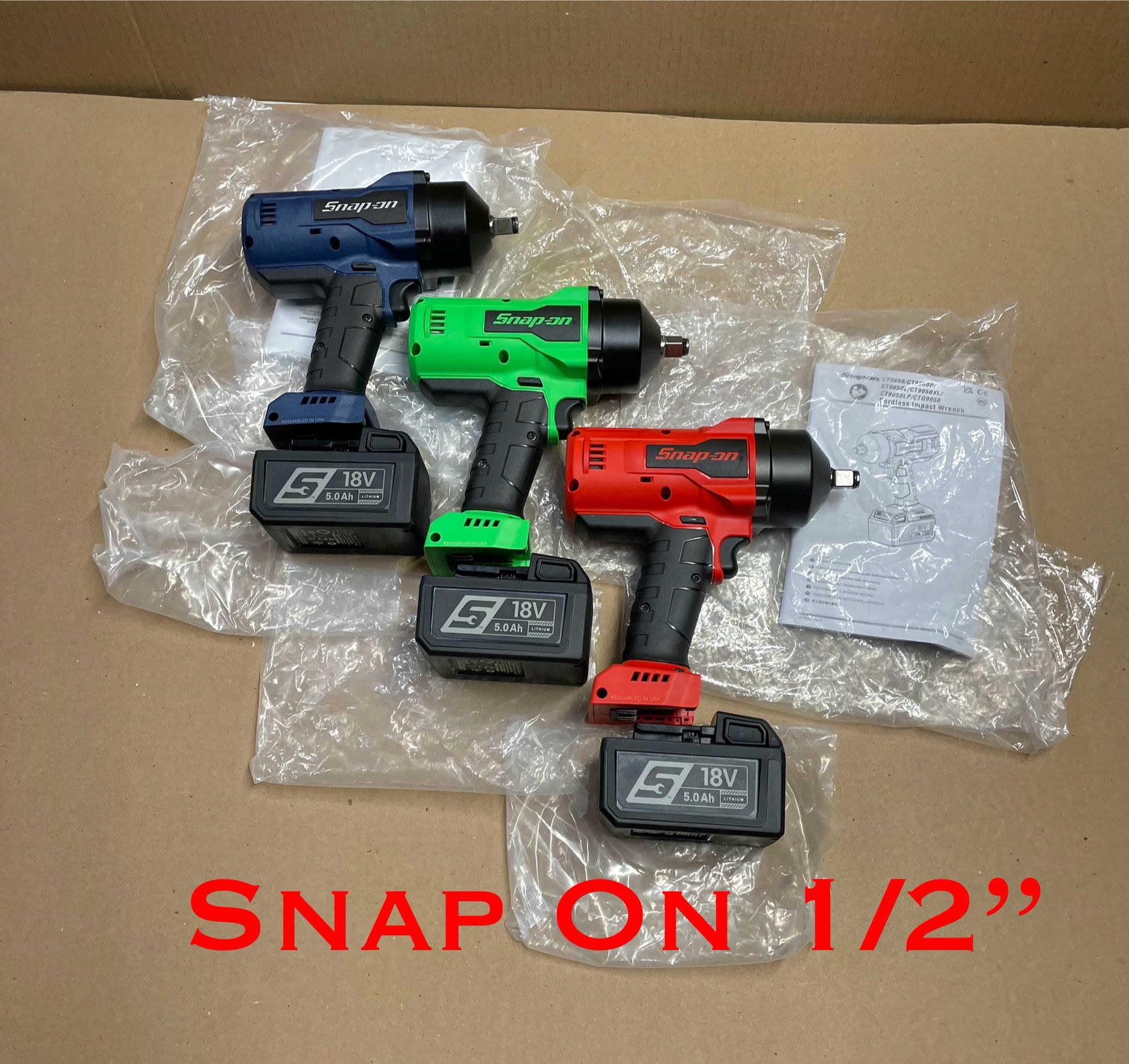 Snap On 18v 1/2" — MonsterLithium Impact Wrench w/ Battery 🔋 ((( $585 Each ))) ❗️Brand NEW ❗️