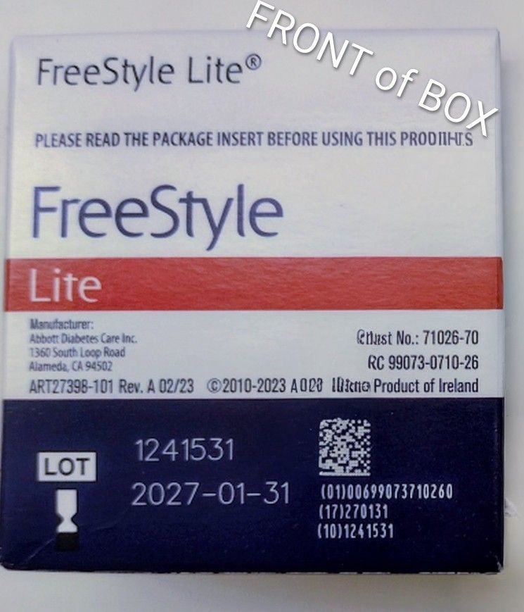 Blood Glucose Test Strips Freestyle Lite 50x