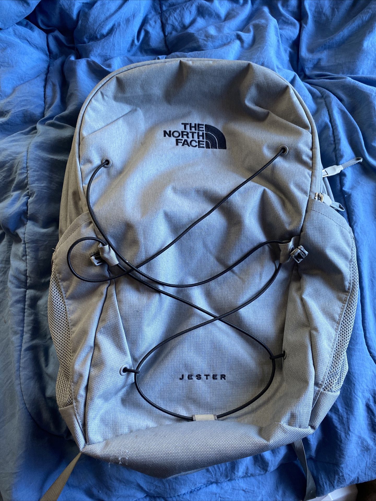 north face backpack grey