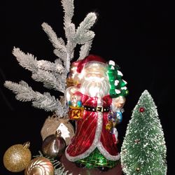 2003 Thomas Pacconi Classic Blown Glass Mercury Santa Statue Figure