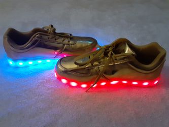 Gold Light Up Shoes