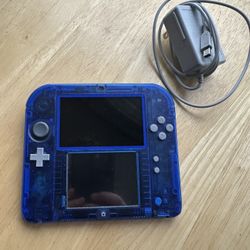 Nintendo 2DS Crystal Blue (with Charger)