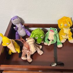 Land Before Time Dinosaur Plush Toy Set Vintage 