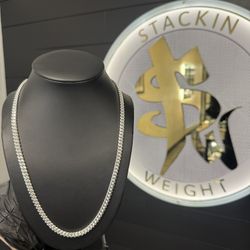22 Inch 6 MM Miami Cuban Silver Chain 