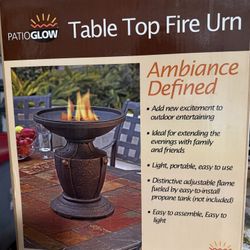 Patio Glow Table Top Fire Urn