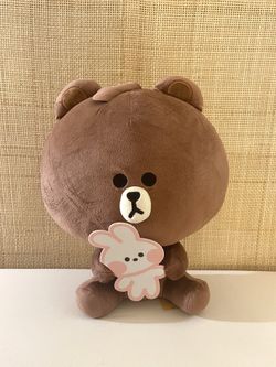 BRAND NEW W/ TAG • Med-Large LINE FRIENDS Brown Bear Plush 